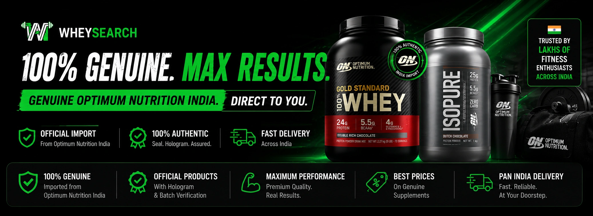 Top whey protein deals on Optimum nutrition India