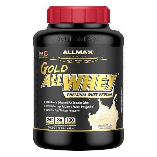 ALLMAX AllWhey Gold Whey Protein Powder, French Vanilla, 5 lb