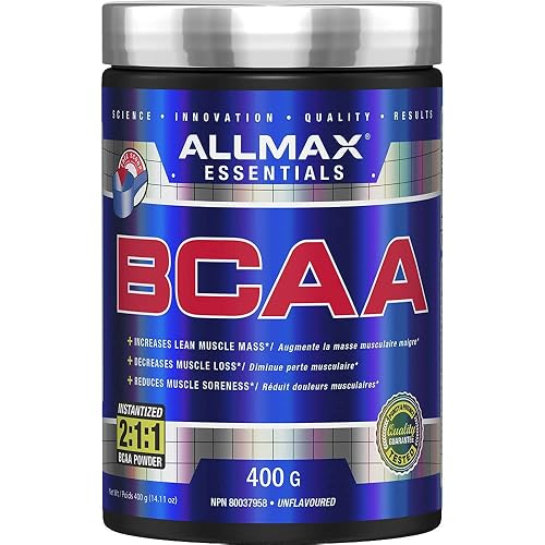 ALLMAX BCAA 2:1:1 Powder, Unflavored, 400 g, 80 Servings