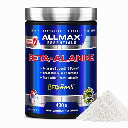 ALLMAX Beta-Alanine Powder, Unflavored, 400 g, 125 Servings