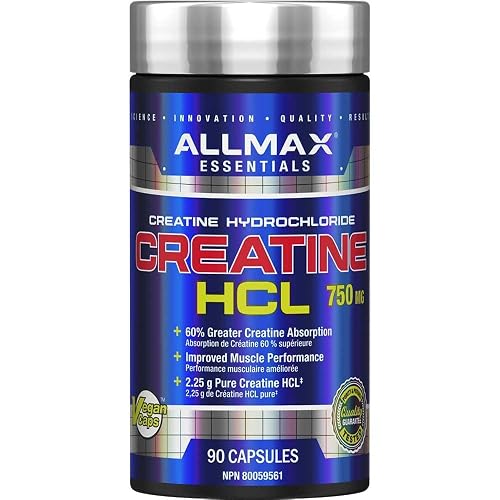 ALLMAX Creatine HCL Capsules, 750 mg, 90 Count