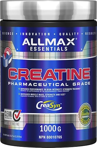 ALLMAX Creatine Monohydrate Powder, Micronized, Unflavored, 1000 g