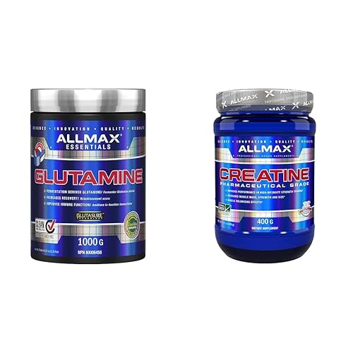 ALLMAX Glutamine 1000G & Nutrition - Creatine Powder - 100% Pure Micronized Creatine Monohydrate - Pharmaceutical Grade Creatine - 1000 gram