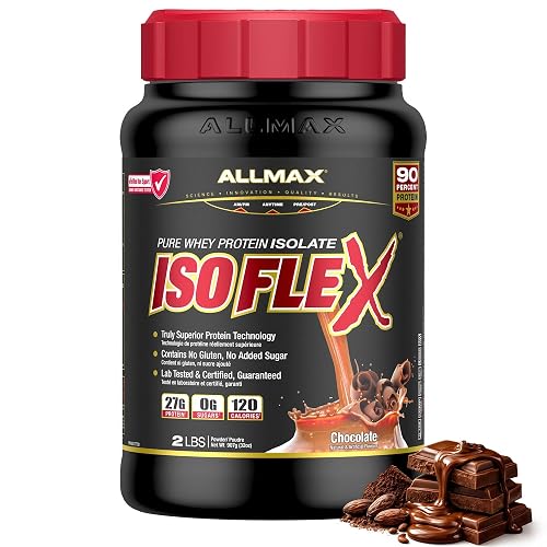 ALLMAX ISOFLEX Whey Protein Isolate, Chocolate, 2 lb