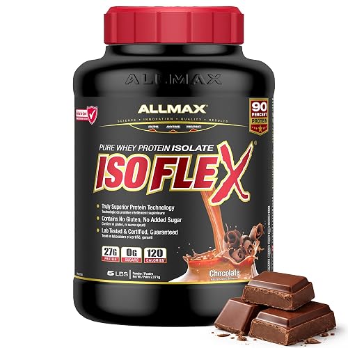 ALLMAX ISOFLEX Whey Protein Isolate, Chocolate, 5 lb