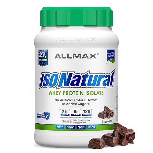 ALLMAX ISONATURAL Protein Isolate Powder, Chocolate, 2 lb, 29 Servings