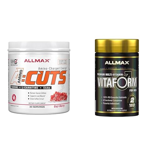 ALLMAX Nutrition - AMINOCUTS (A:CUTS) - Weight-Management BCAA & VITAFORM - Premium - Performance Multi-Vitamin for Men - 30-day Supply - 60 Count