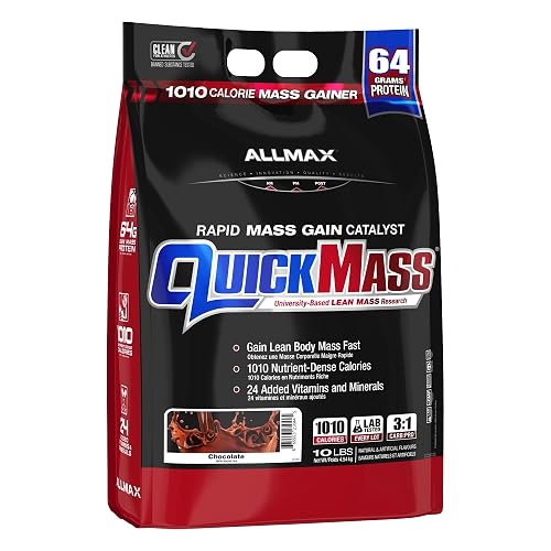 ALLMAX QUICKMASS Mass Gainer Powder, Chocolate, 10 lb