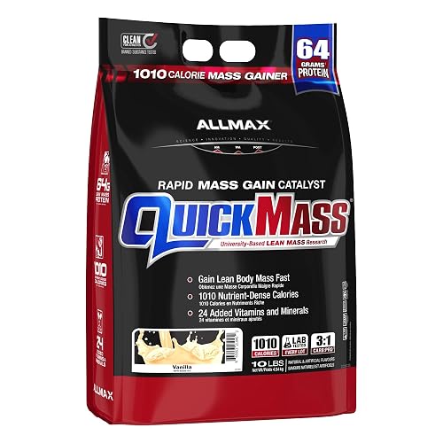ALLMAX QUICKMASS Mass Gainer Powder, Vanilla, 10 lb