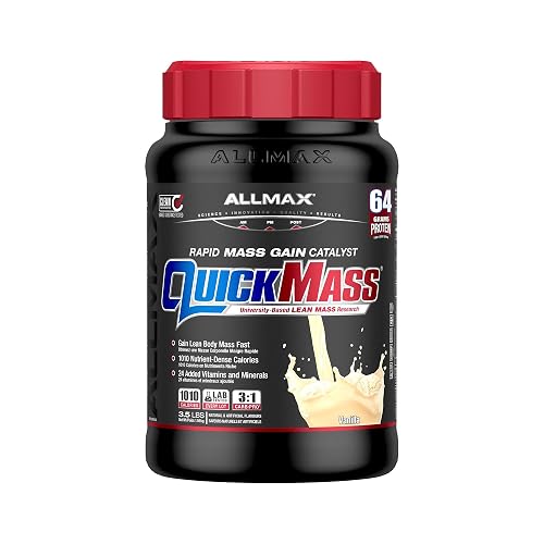 ALLMAX QUICKMASS Mass Gainer Powder, Vanilla, 3.5 lb