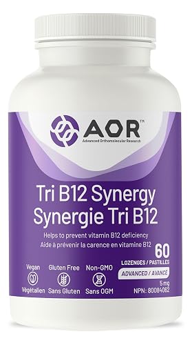 AOR Tri B12 Lozenges, Vitamin B12, Sublingual, 60 Day Supply