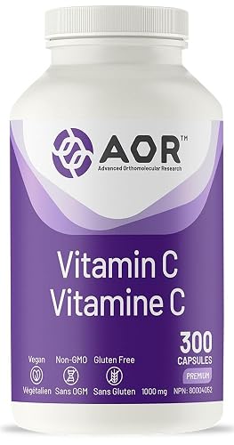 AOR Vitamin C 1000mg Capsules, Vegan Formula, 300 Capsules, 10 Month Supply