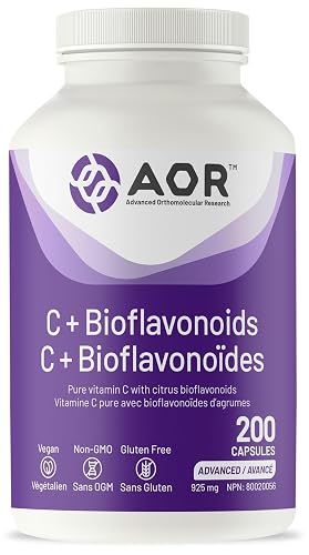AOR Vitamin C with Bioflavonoids, 900 mg, Vegan, 200 Caps, 200 Day Supply