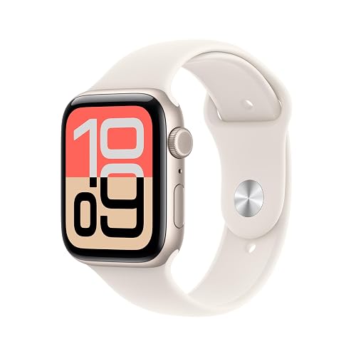 Apple Watch SE 3 [GPS + Cellular 40mm] Smartwatch with Starlight Case with Starlight Sport Band. Fitness and Sleep Trackers, Heart Rate Monitor, Always-On Display, Water-Resistant