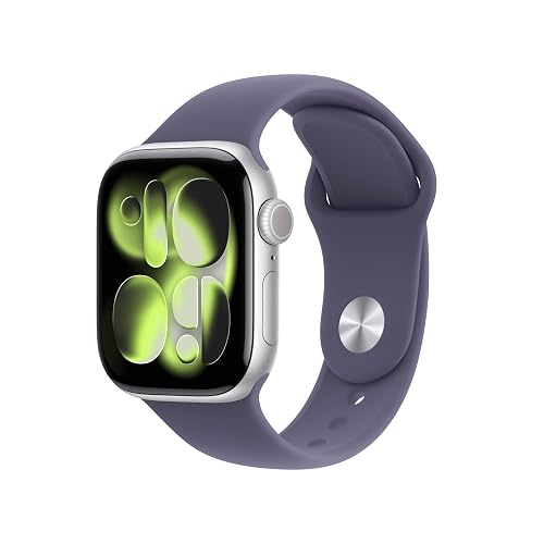 Apple Watch Series 11 [GPS 42mm] Smartwatch with Silver Case and Purple Fog Sport Band - S/M. Sleep Score, Fitness Tracker, Health Monitoring, Always-On Display, Water-Resistant