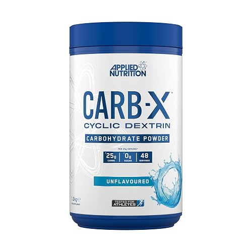 Applied Nutrition Carb-X Carbohydrate Powder | 24g Highly Branched Cyclic Dextrin Carbohydrates | Intra & Post Carbs Powder | Vegan, Gluten Free, Sugar Free | 48 Servings (Unflavoured)