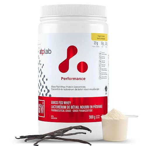 atplab Grass Fed Whey Protein Concentrate Powder 900g, Vanilla, 30 Servings