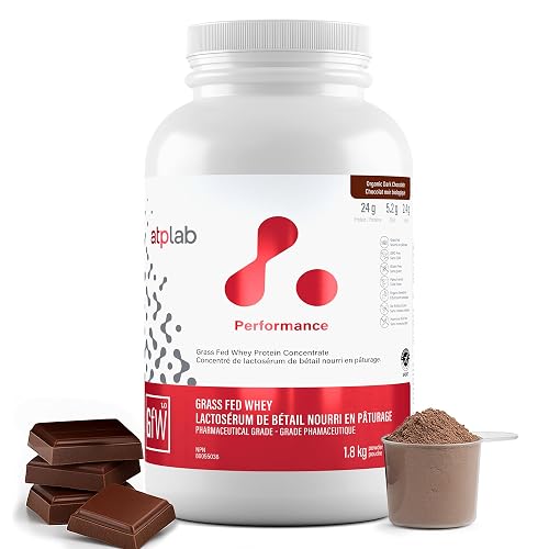 atplab Grass Fed Whey Protein Powder, Gluten Free, Dark Chocolate, 1.8 kg