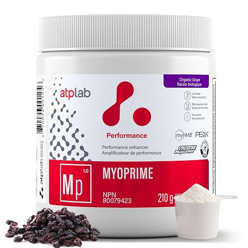 atplab Myoprime Creatine Monohydrate Powder, Creatine, Organic Grape, 210 g