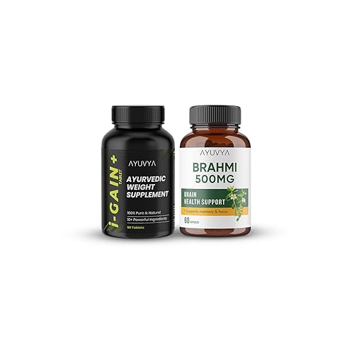 Ayuvya i-Gain+ & Brahmi Combo | i-Gain+ Helps In Improving Appetite, Digestion & Nutrient Absorption| Brahmi Helps In Reducing Stress, Anxiety & Improves Cognitive Functions | As Seen On Shark Tank