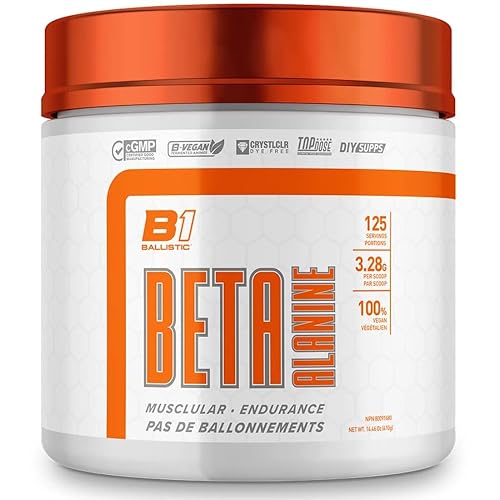 Ballistic Beta Alanine Powder | 3.2g Beta Alanine Per Serving | Endurance, Performance & Power Output Support | Pre Workout Training Support | Vegan, 125 Servings, 400G (Unflavoured)