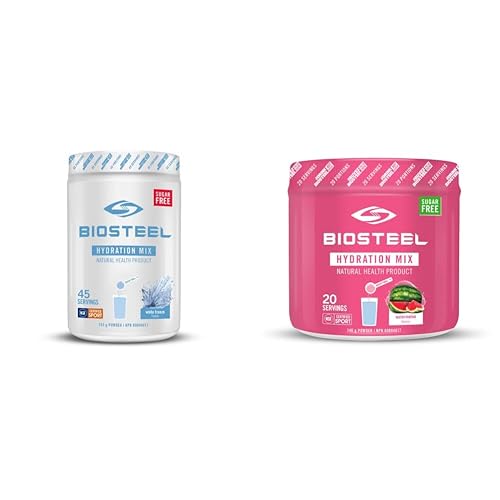 BioSteel Hydration Mix | White Freeze (45 Servings) + Watermelon (20 Servings) Zero Sugar Hydration Drink Mix