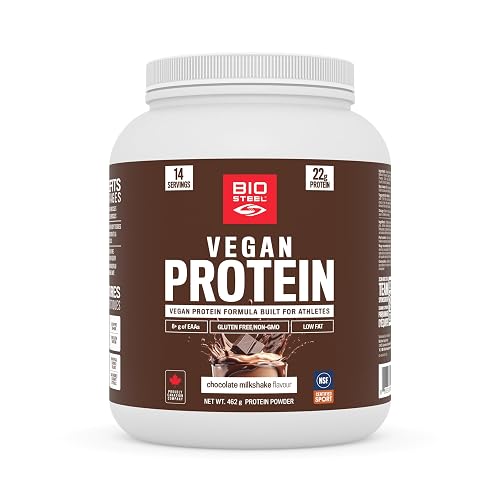 BioSteel Plant-Based Protein Powder, Chocolate, 14 Servings, Vegan Protein Shake Mix with 23g Complete Protein, Dairy Free, Sugar Free