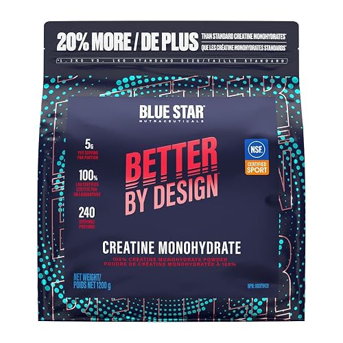 Blue Star Nutraceuticals Creatine Monohydrate 1200g - NSF Certified
