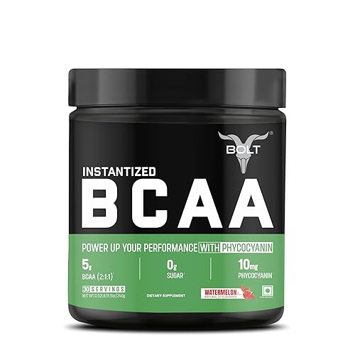 Bolt Bcaa 5000, 30 Servings, Optimal 2:1;1 Ratio For Muscle Recovery Gain & Endurance (Watermelon Fizz, 240Gm), Powder