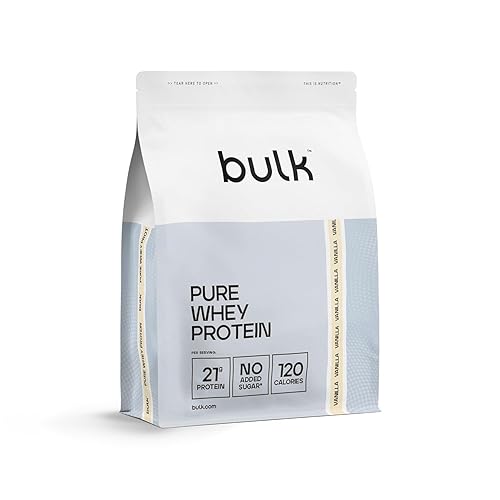Bulk Pure Whey Protein Powder, 900 g (1.98 lb), Vanilla | 21g Protein per Scoop | Muscle Growth & Recovery | Whey Concentrate | Vegetarian
