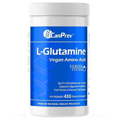 CanPrev L-Glutamine Powder, 5g per Scoop, Unflavoured, 450g, 90 Servings