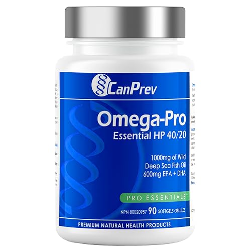 CanPrev Omega 3 Fish Oil, 400 mg EPA 200 mg DHA, 90 Softgels 30 Day Supply