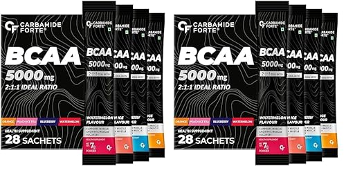 Carbamide Forte BCAA Powder 5000mg 28 Sachets|BCAA Supplement For Unisex Muscle Growth|BCAA Pre Workout & Intra Workout Supplement For Muscle Recovery|7g Serving with Ideal 2:1:1 Ratio - 210g Powder