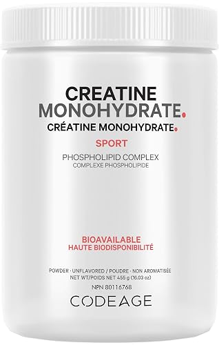 Codeage Creatine Monohydrate Powder Supplement, Pure Creatine 5000mg, 3-Month Supply, Unflavored, Micronized, Muscle Support, Keto-Friendly - 90 Servings