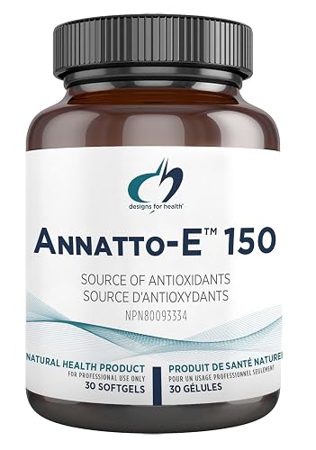 Designs for Health Annatto-E 150 Tocotrienols - Groundbreaking DeltaGold Vitamin E Supplement with Delta + Gamma Tocotrienols - Cardiovascular + Antioxidant Support - Non-GMO, No Soy (30 Softgels)
