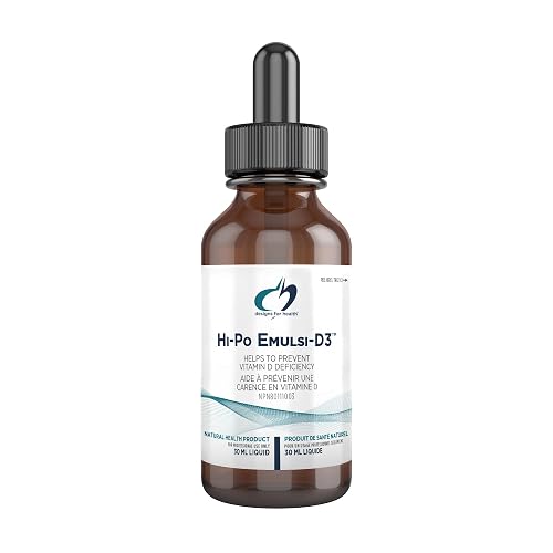 Designs for Health Hi-Po Emulsi Vitamin D Drops - Liquid Vitamin D 2000 IU, Highly Concentrated Vitamin D3 - Bone Health + Immune Support Supplement - 2000 IU Per Drop (1000 Servings / 30 ml)