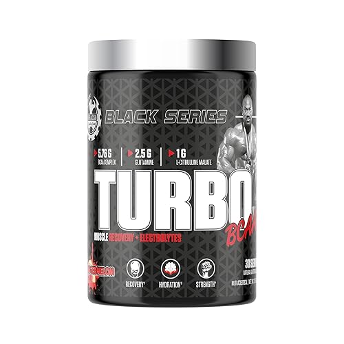 Dexter Jackson Black Series Turbo Bcaa | Recovery, Strength, hydration 30 Servings (390GM) (Watermelon)