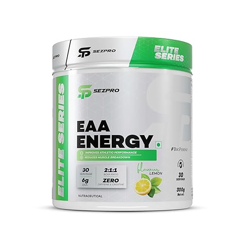 Eaa Energy | 300g | 30 Servings | 2500mg L-Leucine | 1250mg L-Isoleucine | 1250mg L-Valine | 6000mg EAAs | Improves Athletic Performance | Reduces Muscle Breakdown (Lemon)