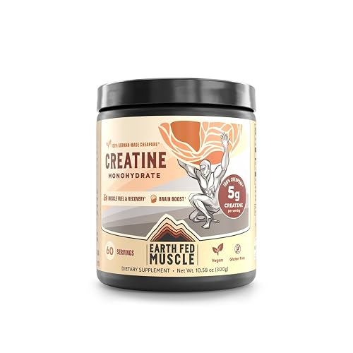 Earth Fed Muscle Creatine Monohydrate Powder, 300g, Unflavored