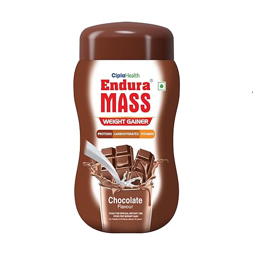 Endura Mass Weight Gainer Powder 500 G Chocolate Flavour|Unique Blend Of 3 Sources Of Protein,Carbs,Vitamins & Essential Minerals|For Children Above 10 Years,Men,Women & Athletes,1 Count,16 Servings