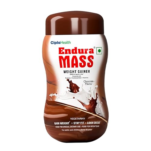 Endura Mass Weight Gainer Powder 550 G Chocolate Flavour | Unique Blend Of 3 Sources Of Protein, Carbs, Vitamins & Essential Minerals | Ideal For Children Above 10 Years, Men, Women & Athletes