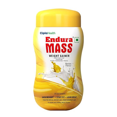 Endura Mass Weight Gainer Powder 550g Banana Flavour | Unique blend of 3 Sources of Protein, Carbs, Vitamins & Essential Minerals | Ideal for Children Above 10 Years, Men, Women & Athletes