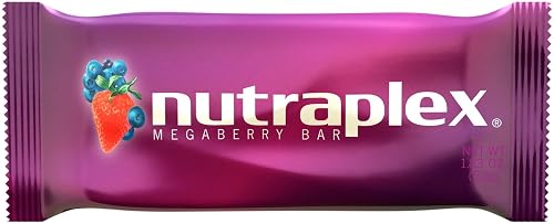 Energy Bar - Nutraplex Bar: 12-Pack (1.83 oz. Bar) - Nutrient Dense - Chia Seeds - Omega 3s - Balanced Macro-Nutrition - Non-GMO - Dairy & Gluten Free (Megaberry)