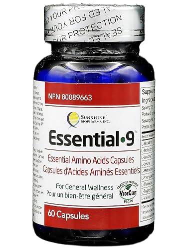 Essential 9 Amino Acids Vegan Certified Caps including BCAA, 30 Servings