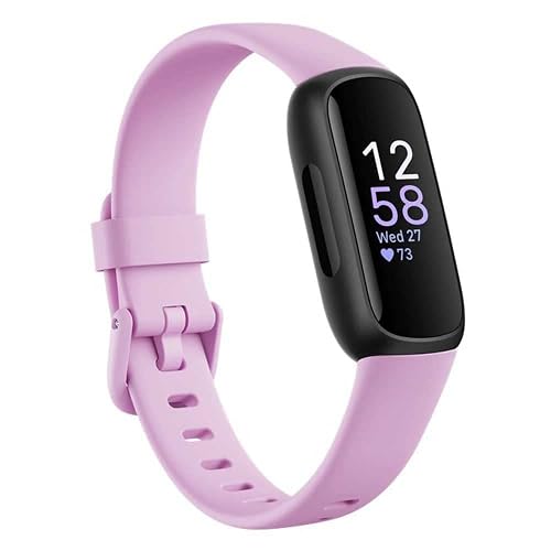 Fitbit Inspire 3 Fitness and Wellness Tracker with Up to 10 Days Runtime and Compatible with Android and iOS, Soft Lilac