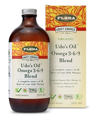 FloraHealth Udo's Oil Omega 3-6-9, Organic, Unrefined, Keep Chilled, 500 mL