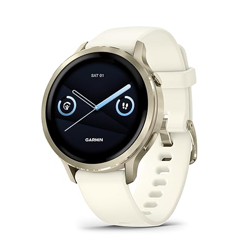 Garmin Venu® 4, 41mm, Advanced Health and Fitness GPS Smartwatch, Bright and Colorful Display, Built-in Flashlight, 10 Days of Battery Life, Slate with Black Silicone Band