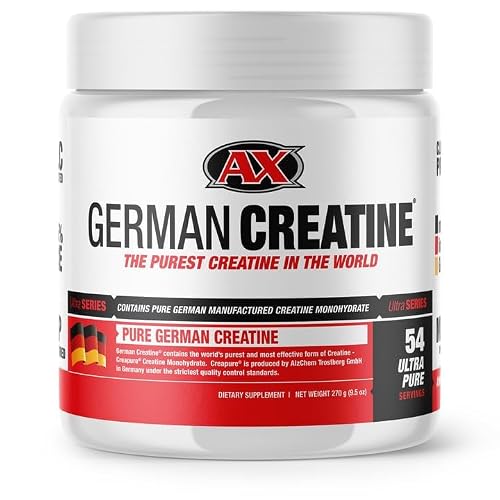 German Creatine (Pure Creapure, The Purest Creatine Monohydrate Available) - 270g (56 Servings) | Micronized Creatine from Germany not Chinese Contaminated Junk