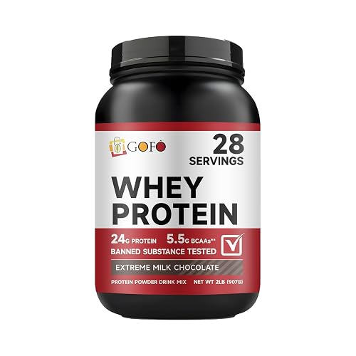 Gofo Whey Protein Powder, Extreme Milk Chocolate - High Protein Shake, Vegan & Diesel Options, Mass Gainer, Clear Protein Drink Alternative