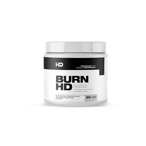 HD MUSCLE BurnHD Thermogenic + Cortisol Support Capsules | Thermogenic Fat Burner, Weight Management, Increased Energy & Focus, Cortisol Support | 60 Servings, 120 Capsules